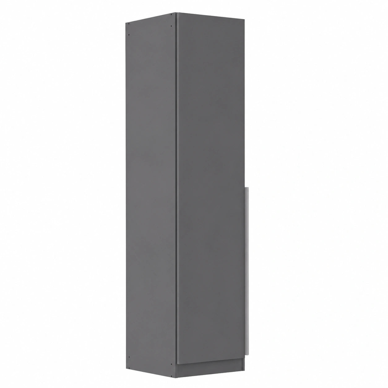 Rauch Möbel Alabama 1-türiger Kleiderschrank, Grau Metallic/Schwarz, 47 cm Breite, für Schlafzimmer & Kinderzimmer