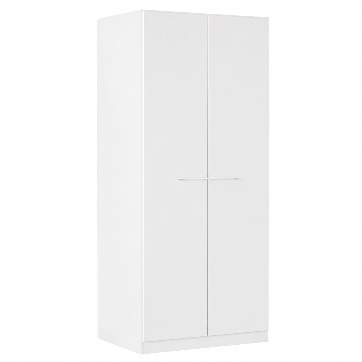 Rauch Möbel Prandon 2-türiger Kleiderschrank Weiß mit Stangengriff, 91cm - Ideal für Schlafzimmer und Kinderzimmer