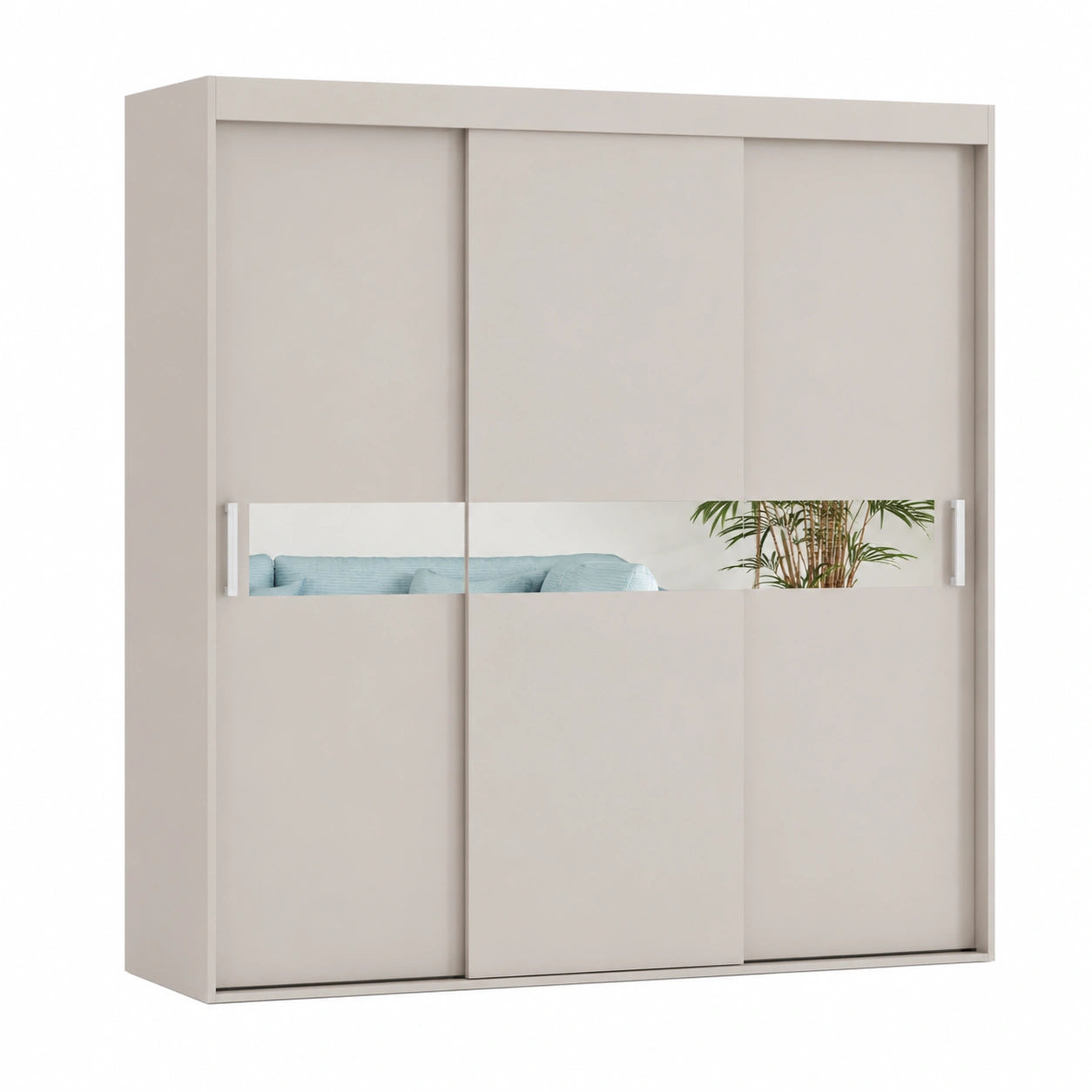 Großer Kleiderschrank VIKK mit Schiebetüren, 200x60x215 cm, Maßanfertigung, Kaschmir, Innenausstattung MAX