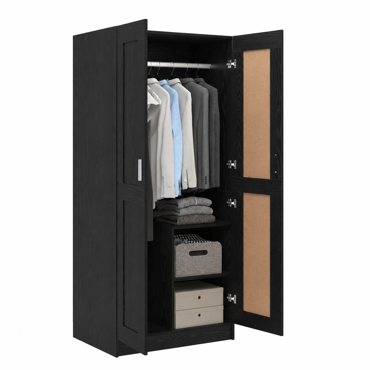 Rustikaler Kleiderschrank mit Viel Stauraum für Schlafzimmer