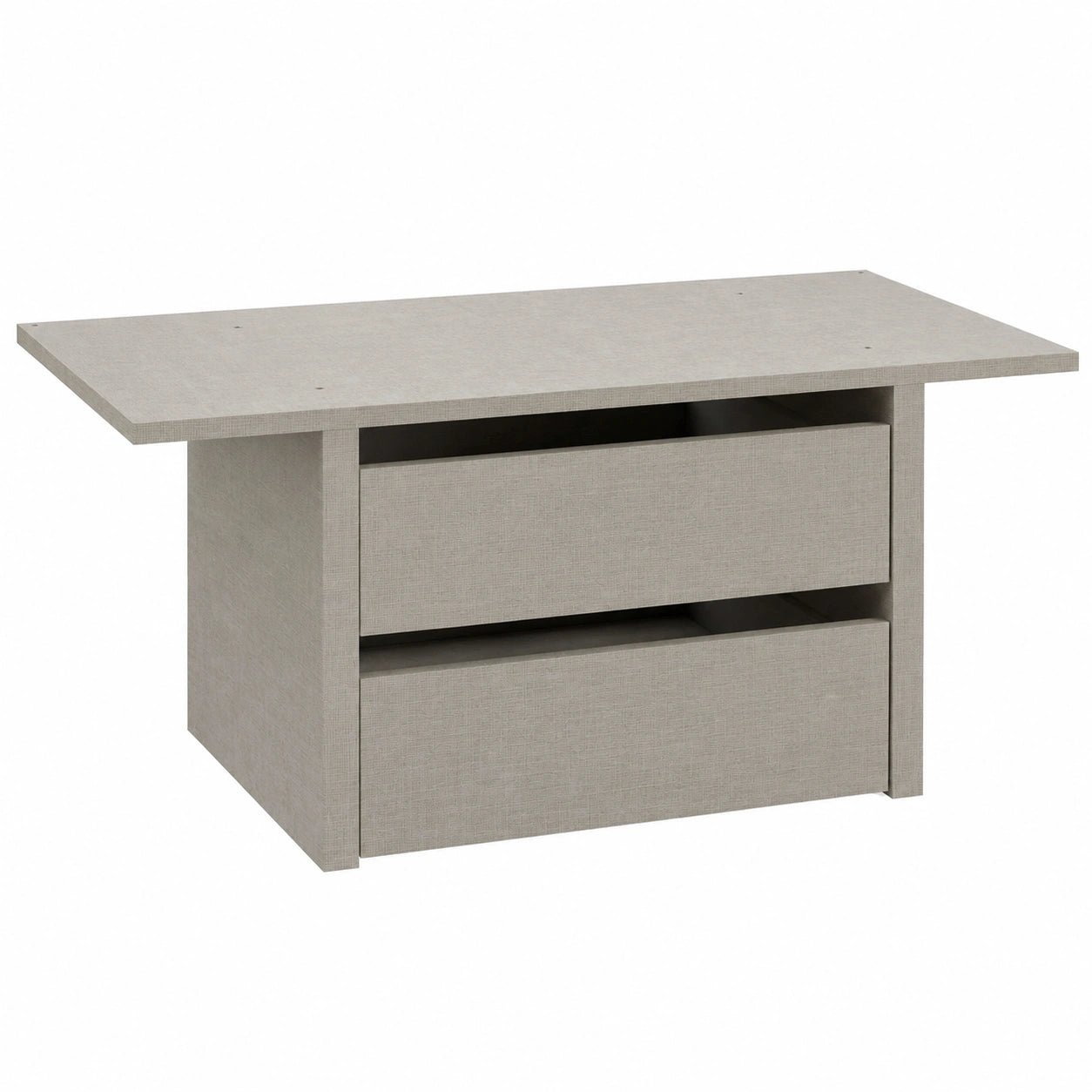 Rauch Möbel Schubladeneinsatz für Drehtürenschränke, 2 Schubladen, 93 cm Breite, Texline Leinenoptik, 90x39x45 cm