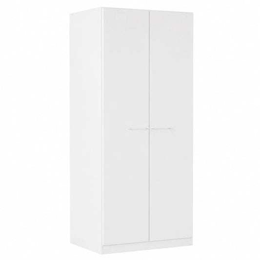 Rauch Möbel Prandon 2-türiger Kleiderschrank Weiß mit Stangengriff, 91cm - Ideal für Schlafzimmer und Kinderzimmer