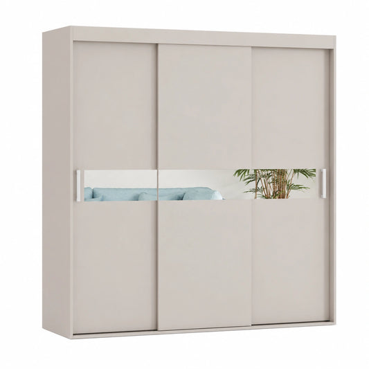 Großer Kleiderschrank VIKK mit Schiebetüren, 200x60x215 cm, Maßanfertigung, Kaschmir, Innenausstattung MAX