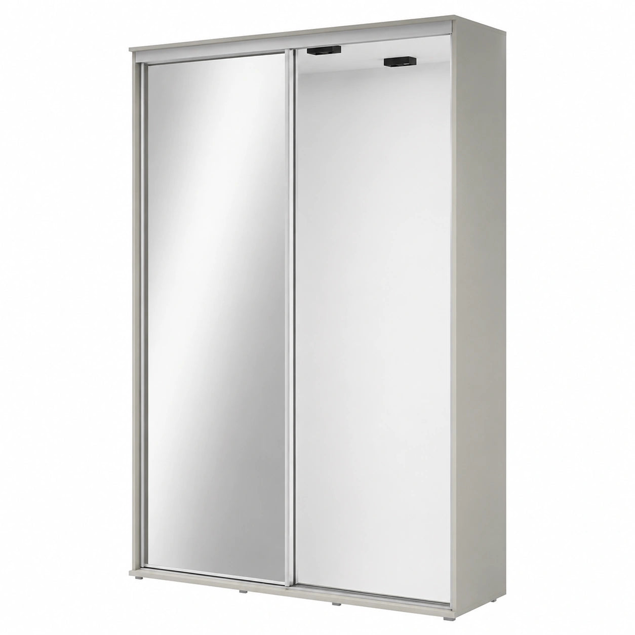 ZUZA 2 Kleiderschrank mit Spiegel und Schiebetüren - 130x242x45cm - Moderner Schrank für Schlafzimmer oder Flur - Kaschmir-Holzwerkstoff