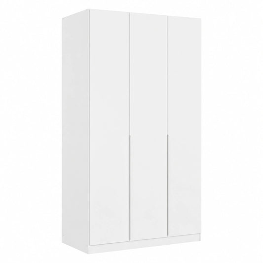 Rauch Möbel Kleiderschrank Alabama, 3-türig, inklusive Classic Zubehör, Weiß, 136 cm - Ideal für Schlafzimmer, Kinderzimmer und Flur