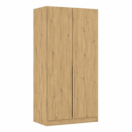 Rauch Möbel Alabama 2-türiger Kleiderschrank aus Eiche Artisan, 91 cm, vielseitig für Schlafzimmer, Kinderzimmer und Flur